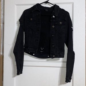 Juniors black jean jacket